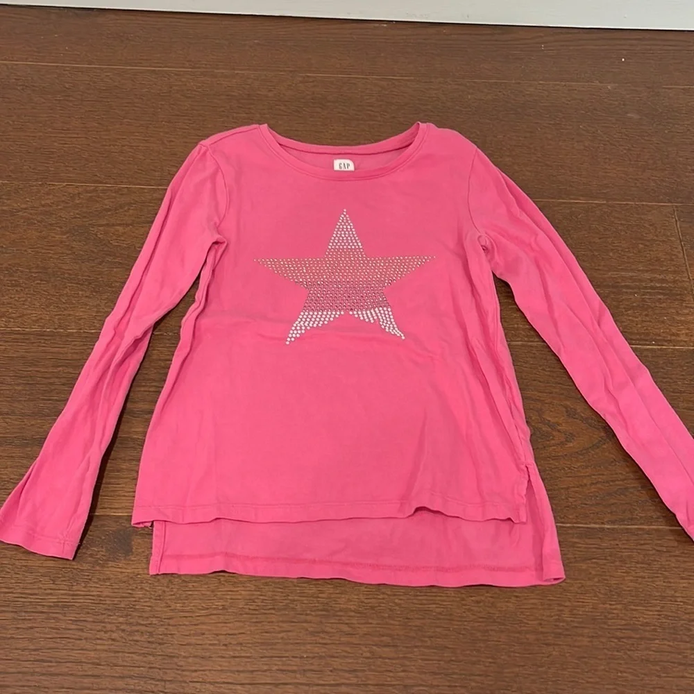 Gap Girls Long Sleeve Oink T-Shirt Size Medium